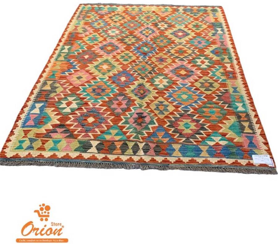 Orion Store Tapijt Rug Kilim Handgemaakte Kelim Authentiek Cadeau Speciaal Cadeau Uniek Cadeau Speciaal Present Handgemaakt Vloerkleed Afmetingen: 206 cm * 156 cm