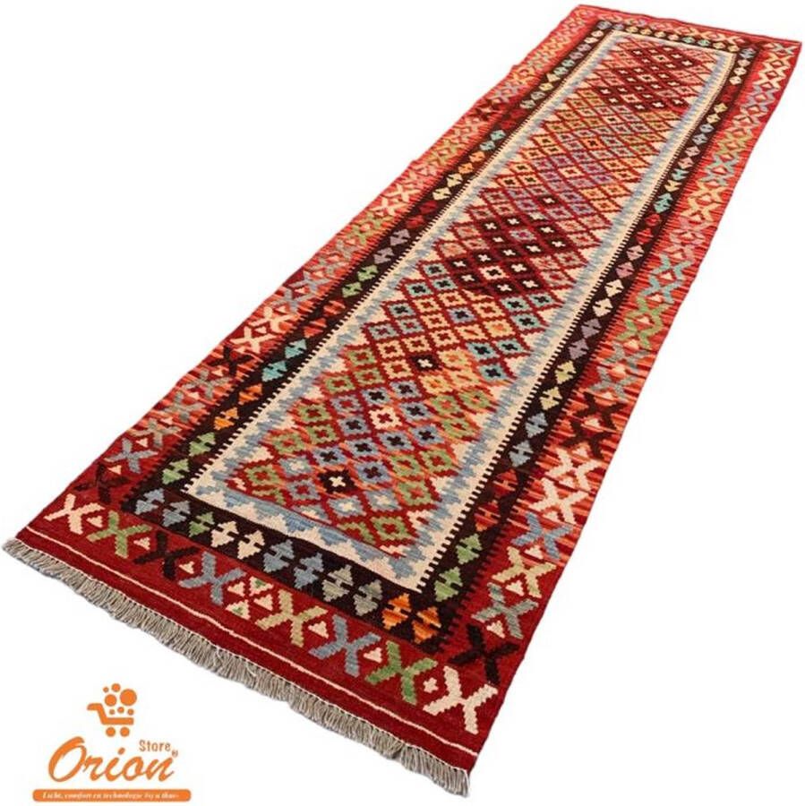 Orion Store Tapijt Rug Kilim Handgemaakte Kelim Authentiek Cadeau Speciaal Cadeau Uniek Cadeau Speciaal Present Handgemaakt Vloerkleed Afmetingen: 290 cm * 85 cm