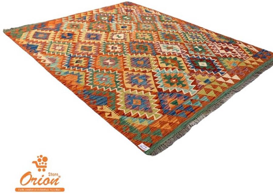 Orion Store Tapijt Rug Kilim Handgemaakte Kelim Authentiek Cadeau Speciaal Cadeau Uniek Cadeau Speciaal Present Handgemaakt Vloerkleed Afmetingen: 197 cm * 153 cm