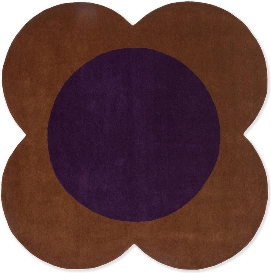Orla Kiely Vloerkleed Flower Spot Chestnut Violet 158401 cm rond