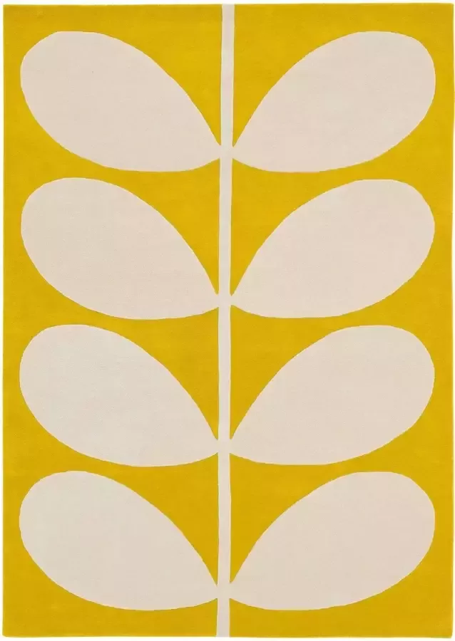 Orla Kiely Yellow Stem 59306 Vloerkleed 160x230 Rechthoek Laagpolig Tapijt Modern Geel Wit - Foto 2