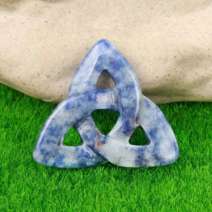 Ornina Blue Spot Natuurlijke kristal edelsteen driehoek Chakra Triangle Meditatie Spiritueel Energie Balans