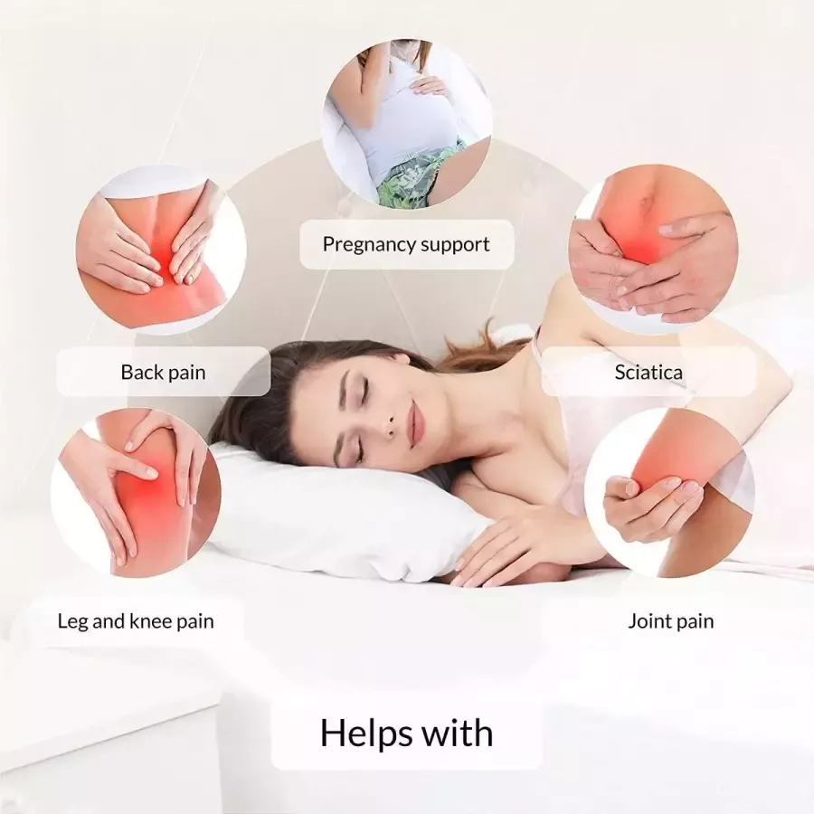 Orthopedisch Kniekussen Knie kussen Voor In Bed Met Band Orthopedisch Beenkussen Voor Comfortabel Zijwaarts Slapen Traagschuim Dat Helpt Met Circulatie Kniekussen Dat Helpt Bij Sciatica Rug Been Heup & Zwangerschap