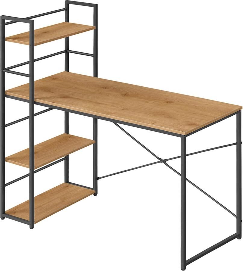 Oskar Computerbureau MAX 4.0 eiken zwarte poten