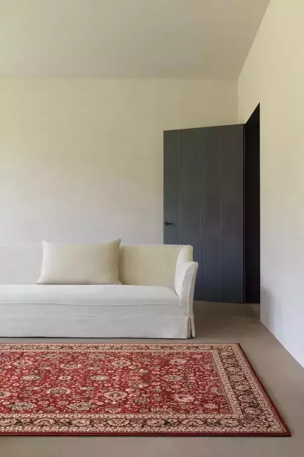 OSTA Kashqai – Vloerkleed – Tapijt – geweven – wol – eco – duurzaam modern landelijk Rood Beige Figuur 80x160