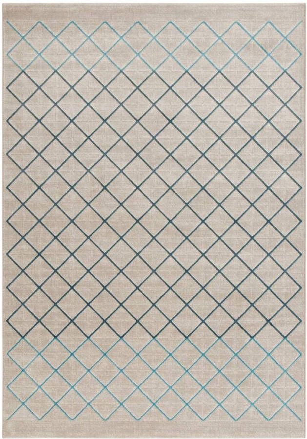 OSTA Patina – Vloerkleed – geweven – polyester – duurzaam – modern vintage beige blauw – 160 x 230 cm