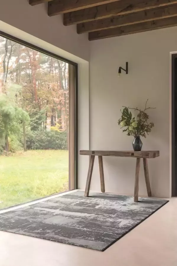 OSTA Piazzo – Vloerkleed – Tapijt – geweven duurzaam – zacht modern – trendy Blauw Grijs Wit 60x120