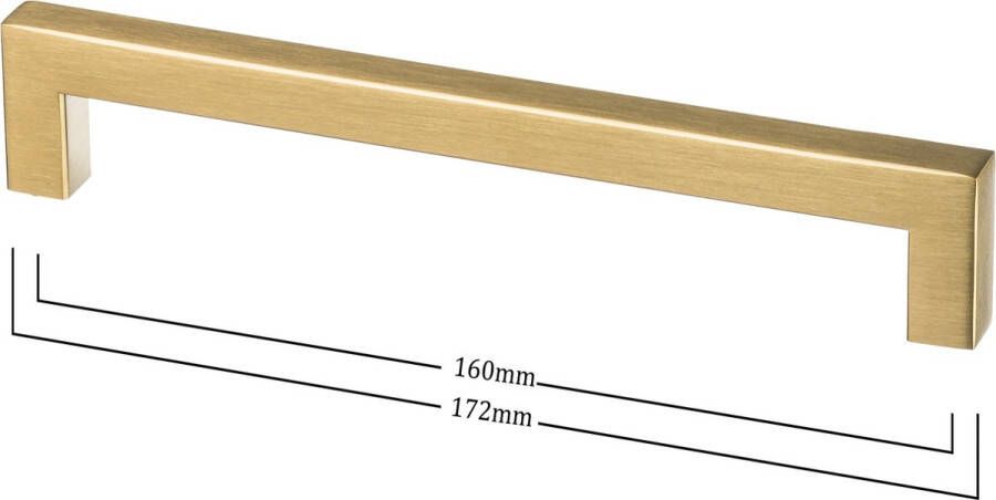 Ostiumhome Mat Gouden Handgreep 128mm 140mm 12mmX12mm 32mm Keuken greep kast grepen