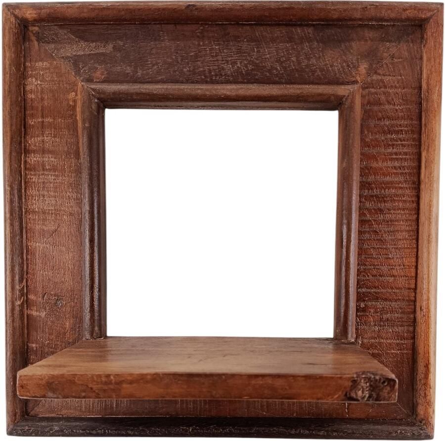 Otentic Wandplank met lijst hergebruikt hout Wandlijst