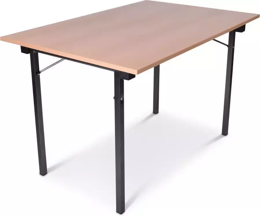 Outmate Inklapbare tafel recht 120x80 U-frame Blad: Houtkleur Frame: