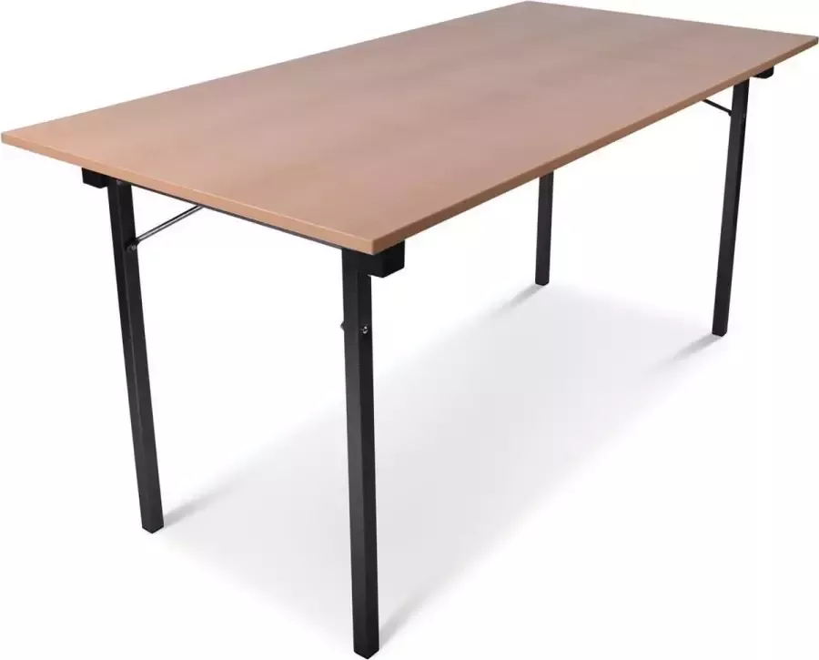 Outmate Inklapbare tafel recht 180x80 U-frame Blad: Grijs Frame: