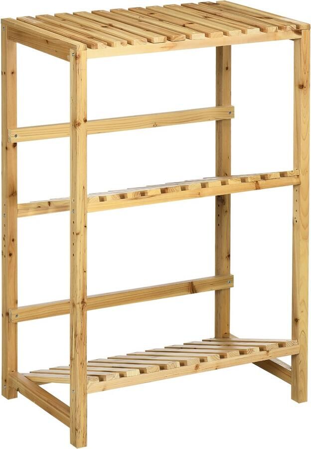 Outsunny Getränkekistenregal Tannenholz Naturholz