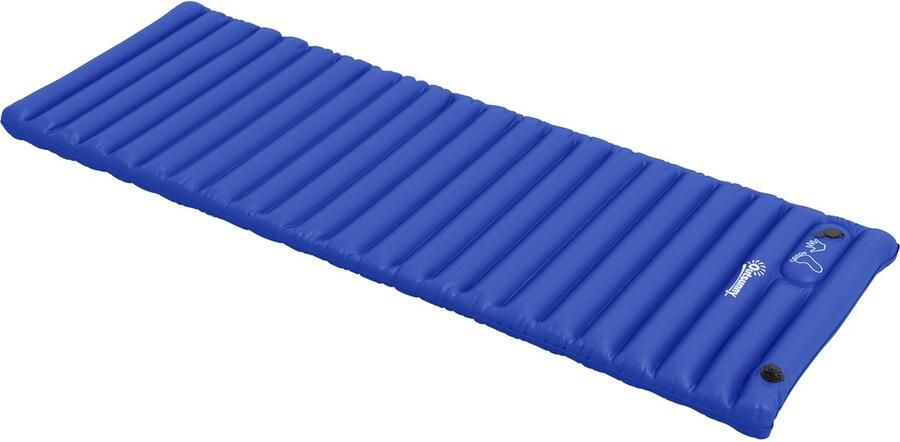 Outsunny luchtmatras polyester 195L x 70B x 10H cm blauw