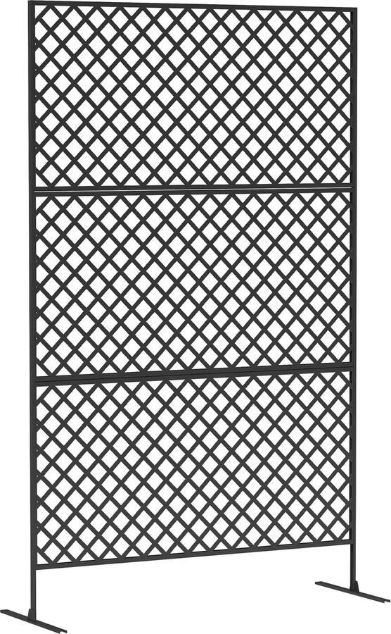 Outsunny Raumteiler Stahl Schwarz