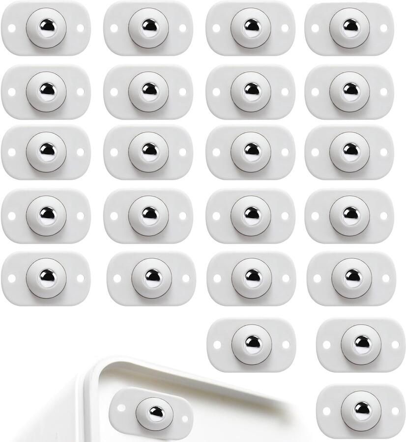 OUYLAF Zwenkwiel Meubelwielen Zwenkwielen Voorwerpen Verplaatsen Mini Wielen 360° draaibare Wieltjes Zelfklevende Meubelwielen 24 stuks