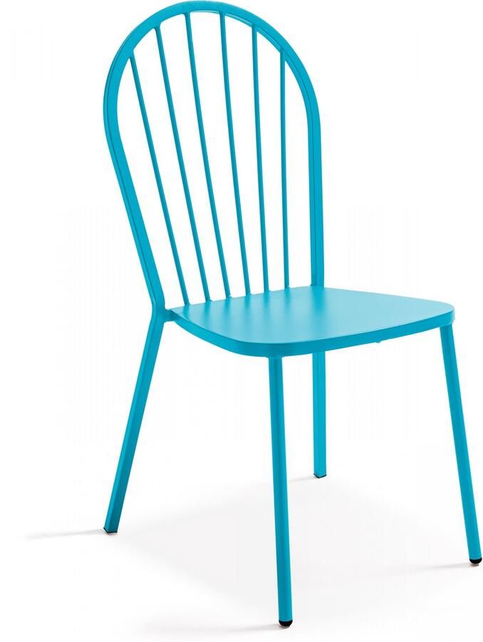 Oviala Bistrostoel van blauw metaal Honfleur