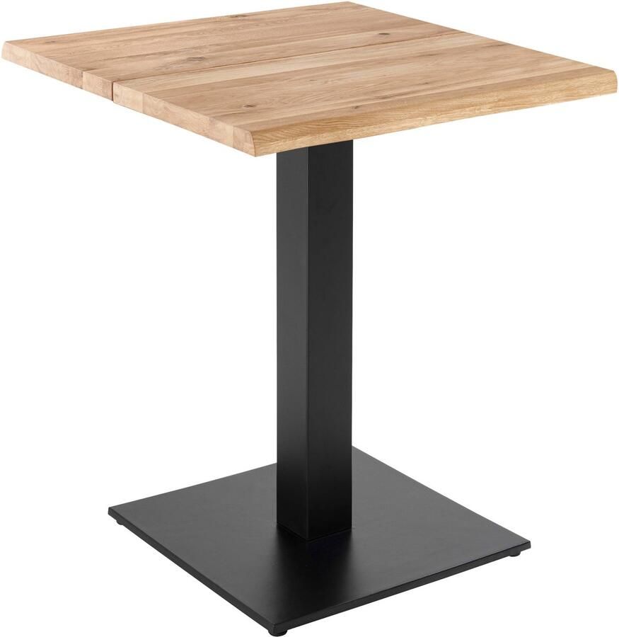 Oviala Eettafel 60 x 60 cm met onregelmatige randen in eikenhout Inga