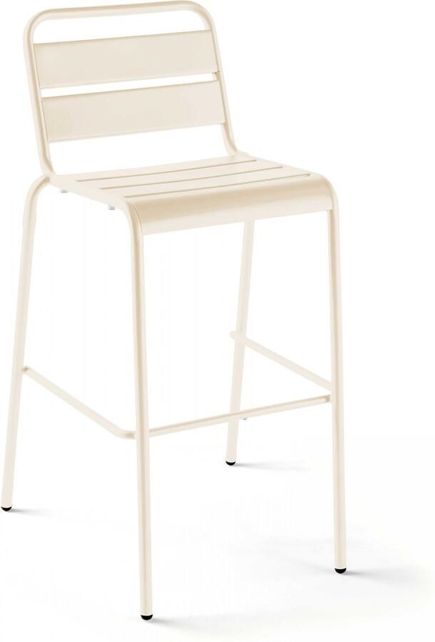 Oviala Hoge stoel van ivoor metaal Palavas