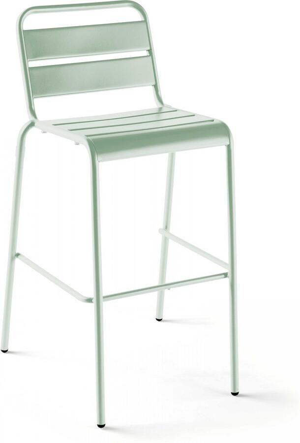 Oviala Hoge stoel van groen salie metaal Palavas