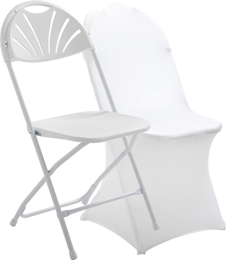 Oviala Inklapbare stoel en witte stoelhoes REKKEM
