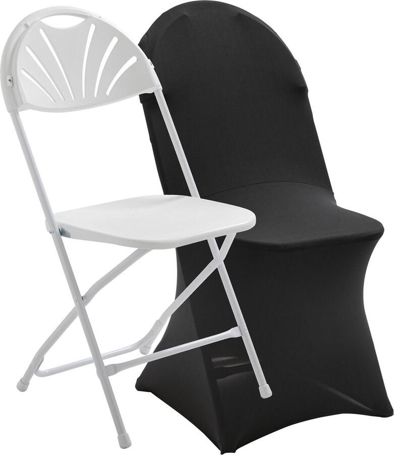 Oviala Inklapbare stoel en zwarte stoelhoes REKKEM