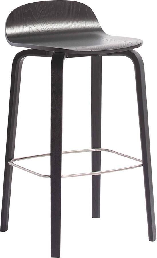 Oviala Kinderstoel van zwart natuurlijk eiken multiplex Andi