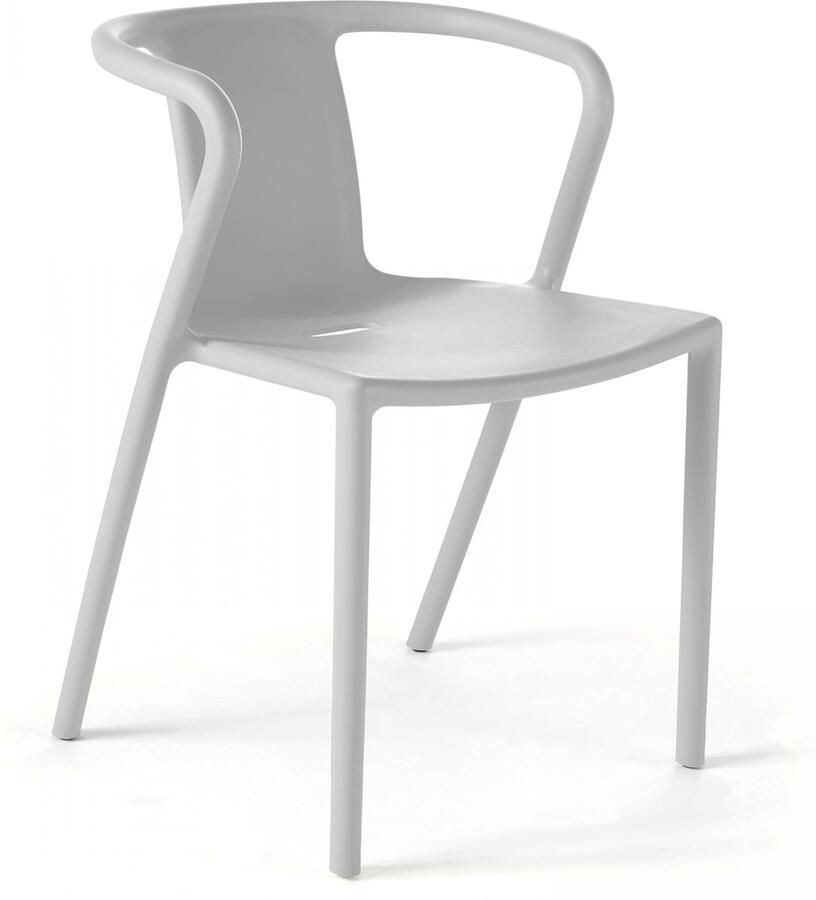 Oviala Lot van 4 witte plastic polypropyleen stoelen Berlin