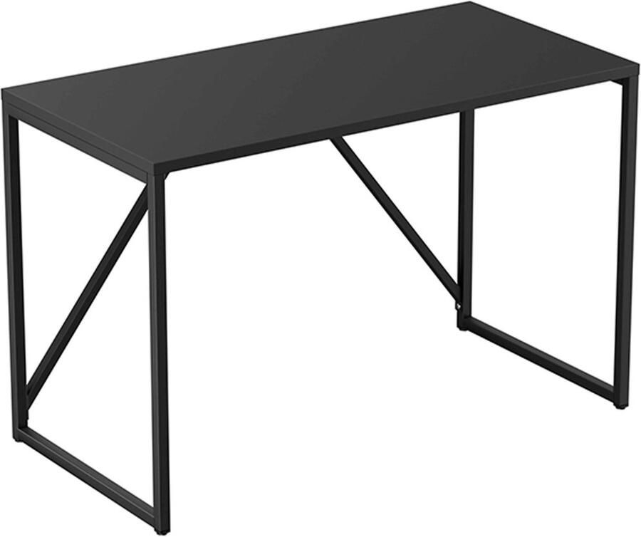 Oviala Modern bureau L120 cm van zwart metaal Daisy