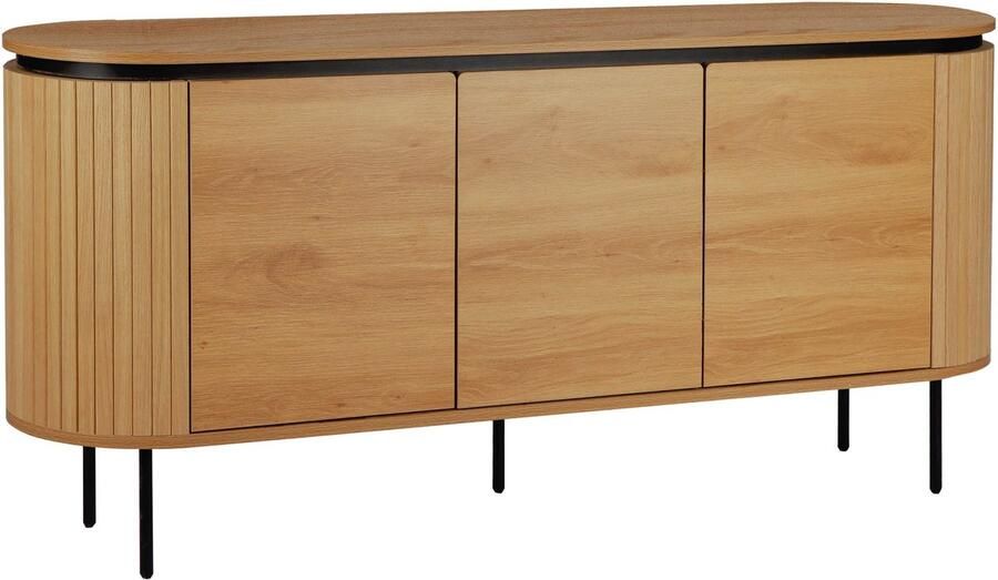 Oviala Modern rechthoekig 2-deurs dressoir L160 cm licht hout Hemera