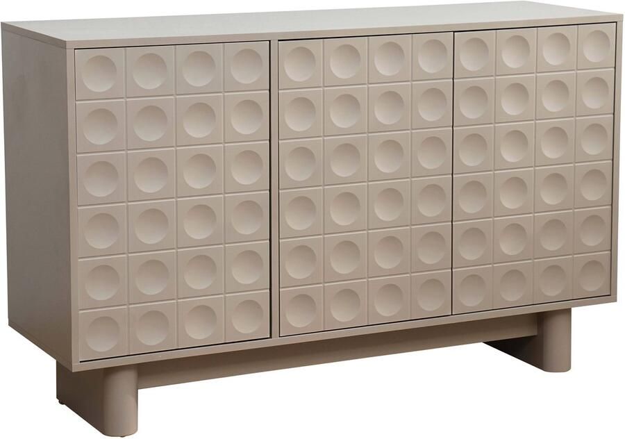 Oviala Modern rechthoekig 3-deurs dressoir L124 cm beige Octave