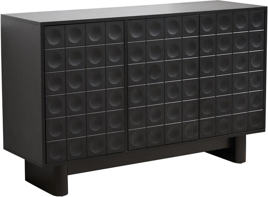 Oviala Modern rechthoekig 3-deurs dressoir L124 cm zwart Octave