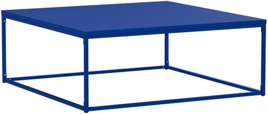Oviala Moderne vierkante salontafel L90 cm donkerblauw Jolly