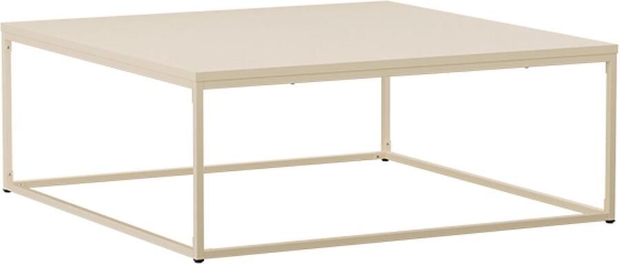 Oviala Moderne vierkante salontafel L90 cm ecru Jolly