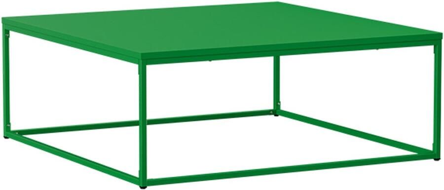 Oviala Moderne vierkante salontafel L90 cm groen Jolly