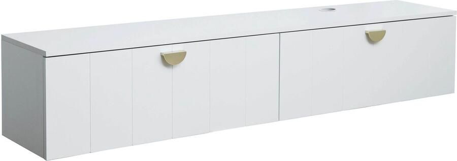 Oviala Moderne witte 160 cm wand-tv-kast Holly