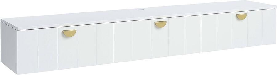 Oviala Moderne witte 200 cm wand-tv-kast Holly