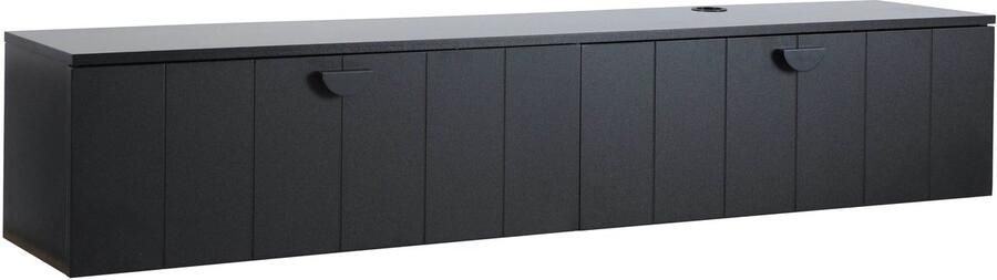 Oviala Moderne zwarte 160 cm wand-tv-kast Holly