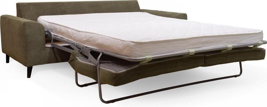 Oviala Omkeerbare bank van geweven stof 3-zits olijfgroen Jarod - Foto 2