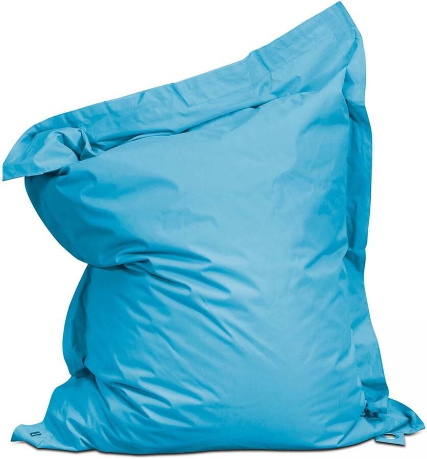 Oviala Lege hoes voor een blauwe polyester tuinpoef van 140 x 120 cm