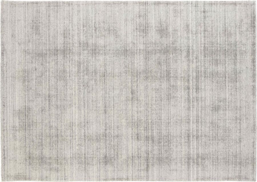 Oviala Rechthoekig chenille vloerkleed met print lichtgrijs 160 x 230 cm Loop