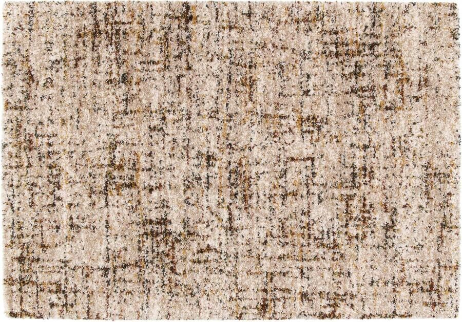 Oviala Rechthoekig eigentijds hoogpolig vloerkleed in taupe 120x170 cm Cosmos