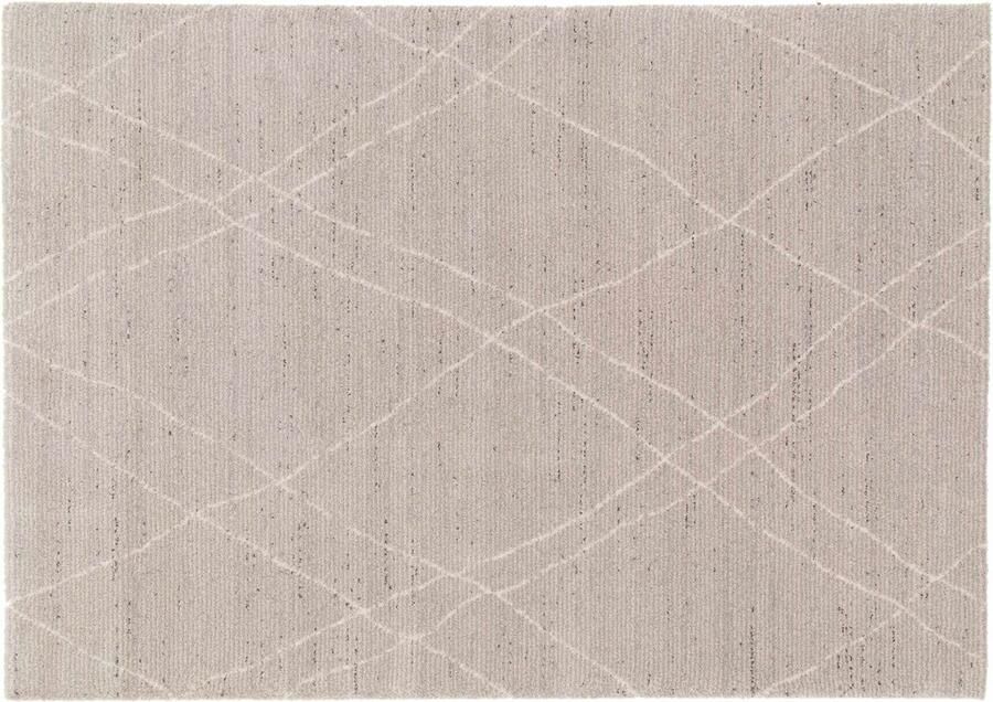 Oviala Rechthoekig tapijt met lichtgrijs Berber patroon 160 x 230 cm Atlas