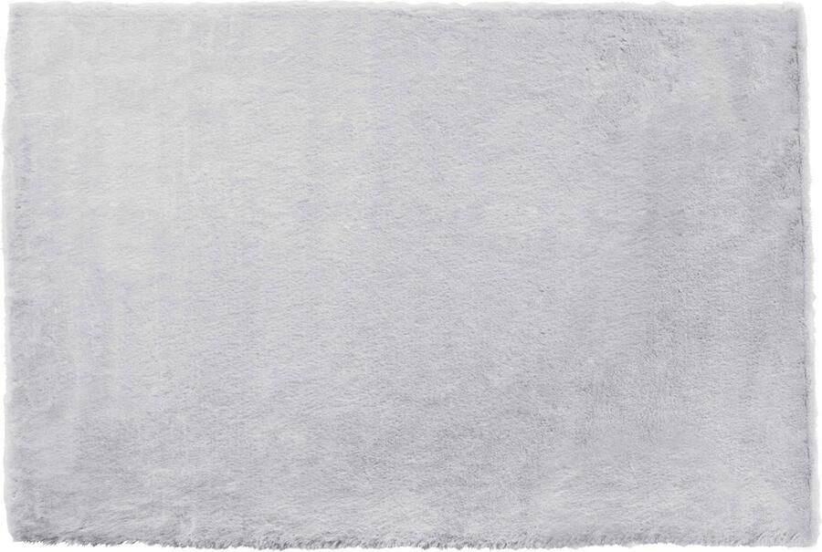 Oviala Rechthoekig tapijt van lichtgrijze imitatiebont 120 x 160 cm Snow
