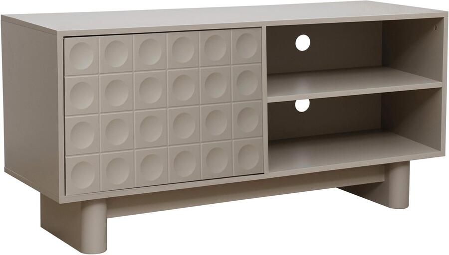 Oviala Rechthoekige tv-kast met 1 deur L120 cm beige Octave