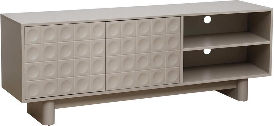 Oviala Rechthoekige tv-kast met 2 deuren L160 cm beige Octave