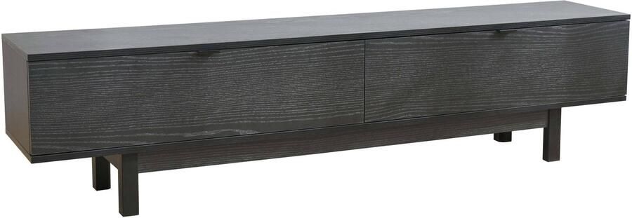 Oviala Rechthoekige tv-kast met 2 deuren L160 cm zwart Juno