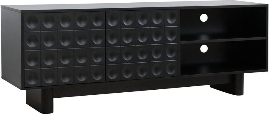 Oviala Rechthoekige tv-kast met 2 deuren L160 cm zwart Octave