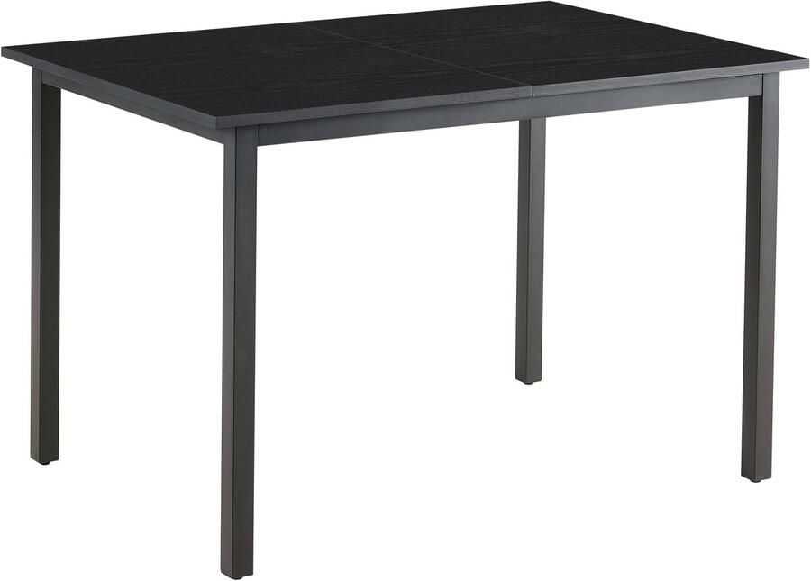 Oviala Rechthoekige uitschuifbare eettafel in zwart MDF-hout Ariane