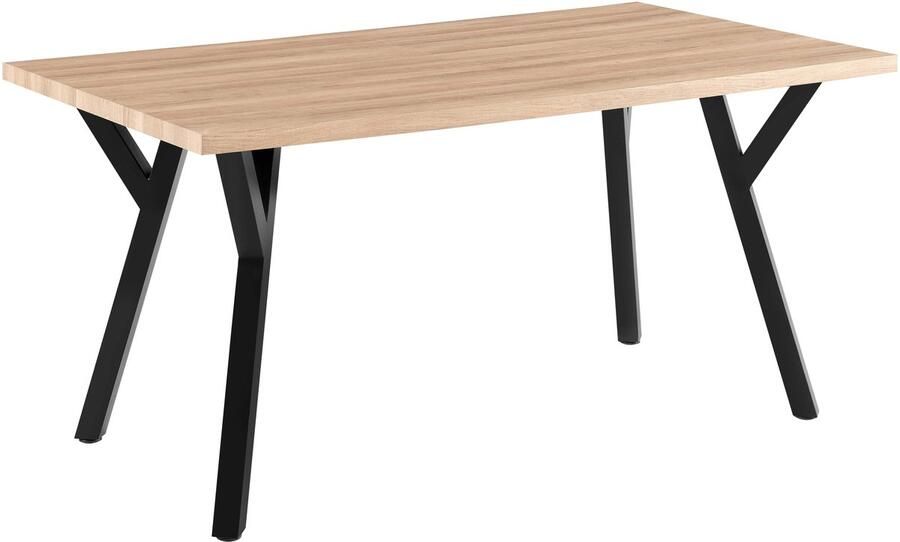 Oviala Rechthoekige uitschuifbare eettafel van MDF-hout Beatrix