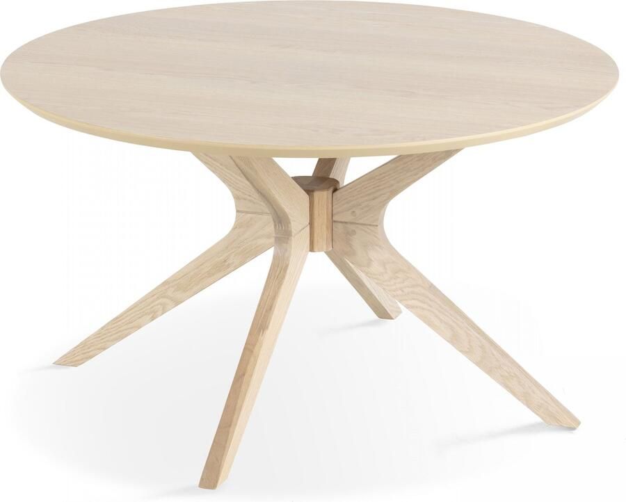 Oviala Ronde houten salontafel 80 cm licht hout